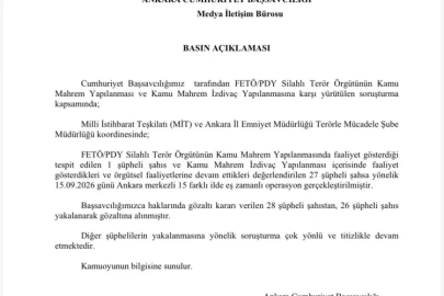 FETÖ'nün gizli yapılanmasına 26 gözaltı